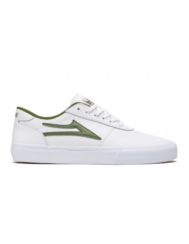 Manchester - White/Olive Leather la livraison gratuite