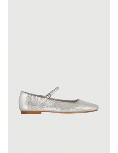 Julieta Mary Janes in Silver Leather Comparez plus de prix