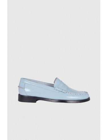 Zoe Loafers in Blue Leather Profitez des Offres !